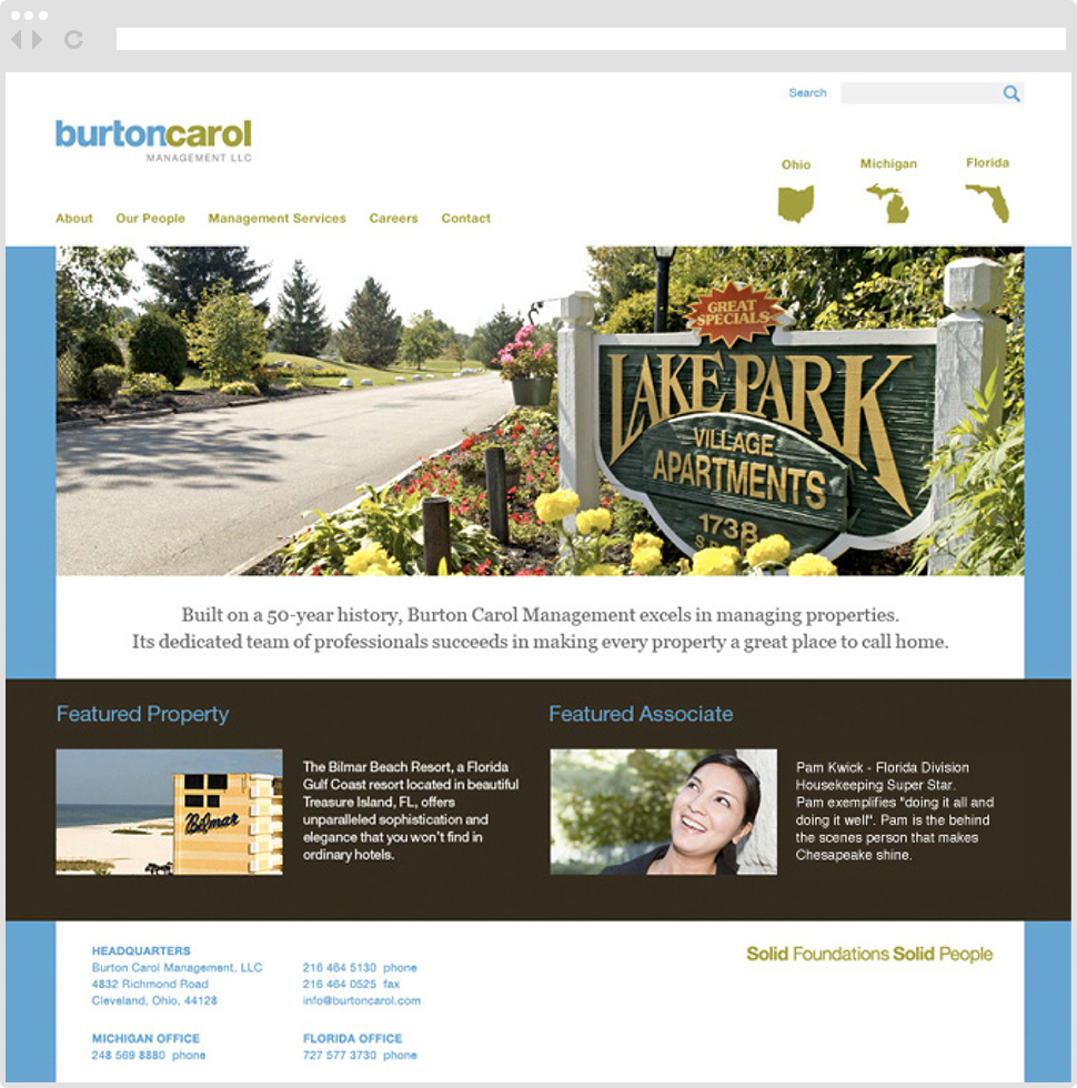 Burton Carol Management Daniel Collins Design Website Design